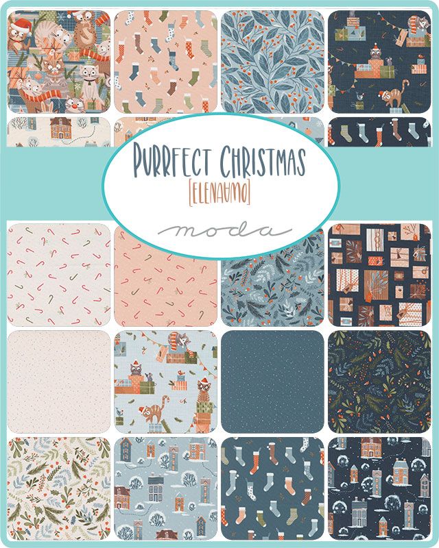 Purrfect Christmas - Jelly Roll - Elena Amo - Moda