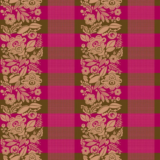 Perennial Borders 108" Wide Back - Festival in Coffee - Anna Maria Textiles (Northcott)