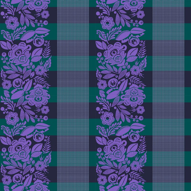 Perennial Borders 108" Wide Back - Festival in Ocean - Anna Maria Textiles (Northcott)