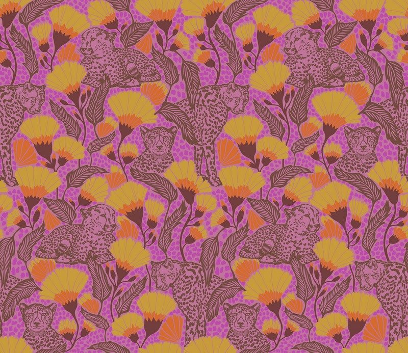 Sunseekers 108" Wide Back - Cheetah Cloth in Amethyst - Anna Maria Textiles (Northcott) (Pre-order: Feb 2027)