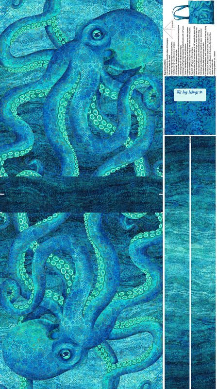 Shimmer Enigma - CANVAS Bag Panel in Dark Blue Multi Metallic - Deborah Edwards - Northcott (Pre-order: Nov 2025)