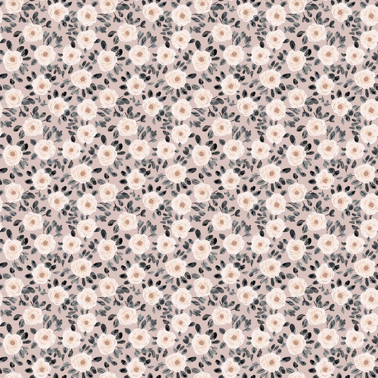 Blooming Tales CORDUROY - Roses in Taupe - Bernadett Urbanovics - FIGO (Northcott) (Pre-order: Jun 2027)