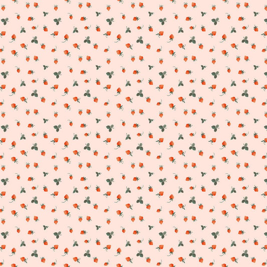 Blooming Tales CORDUROY - Strawberry in Red - Bernadett Urbanovics - FIGO (Northcott) (Pre-order: Jun 2027)