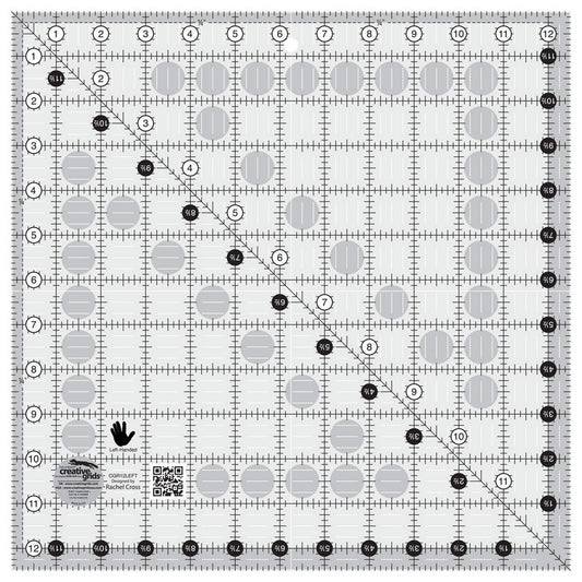 Creative Grids - Left Handed 12.5 in Square Quilt Ruler (Pre-order: Jun 2026)