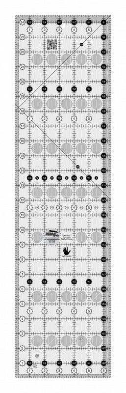 Creative Grids - Left Handed 6.5 x 24.5 Quilt Ruler (Pre-order: Jul 2024)