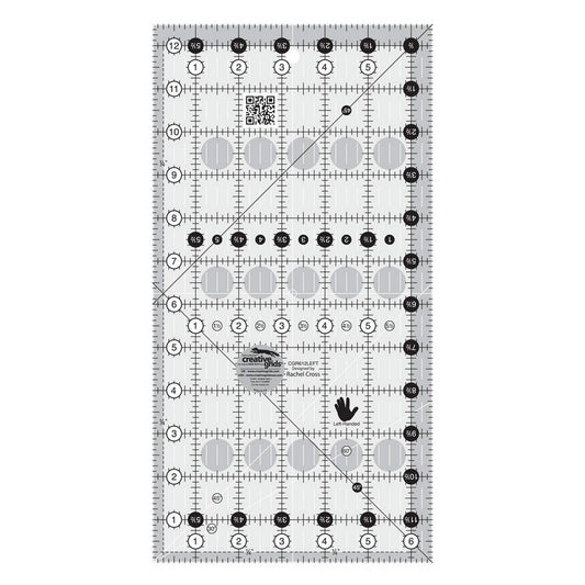 Creative Grids - Left Handed 6.5 x 12.5 Quilt Ruler (Pre-order: Jun 2024)