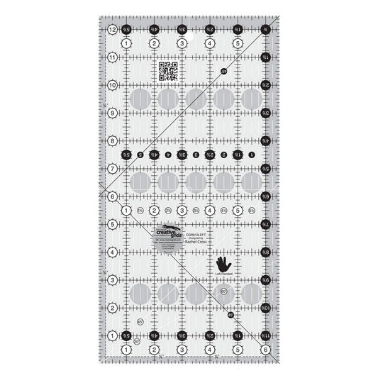 Creative Grids - Left Handed 6.5 x 12.5 Quilt Ruler (Pre-order: Jun 2026)