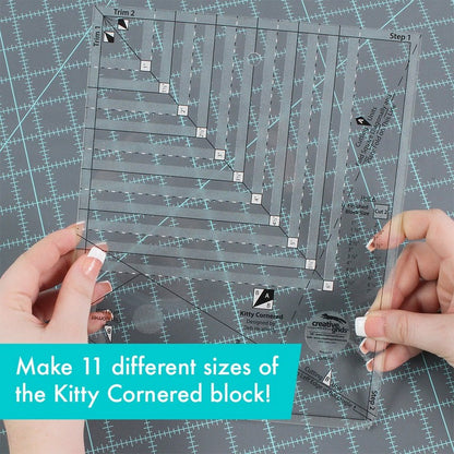 Creative Grids - Kitty Cornered Quilt Ruler (Pre-order: May 2024)