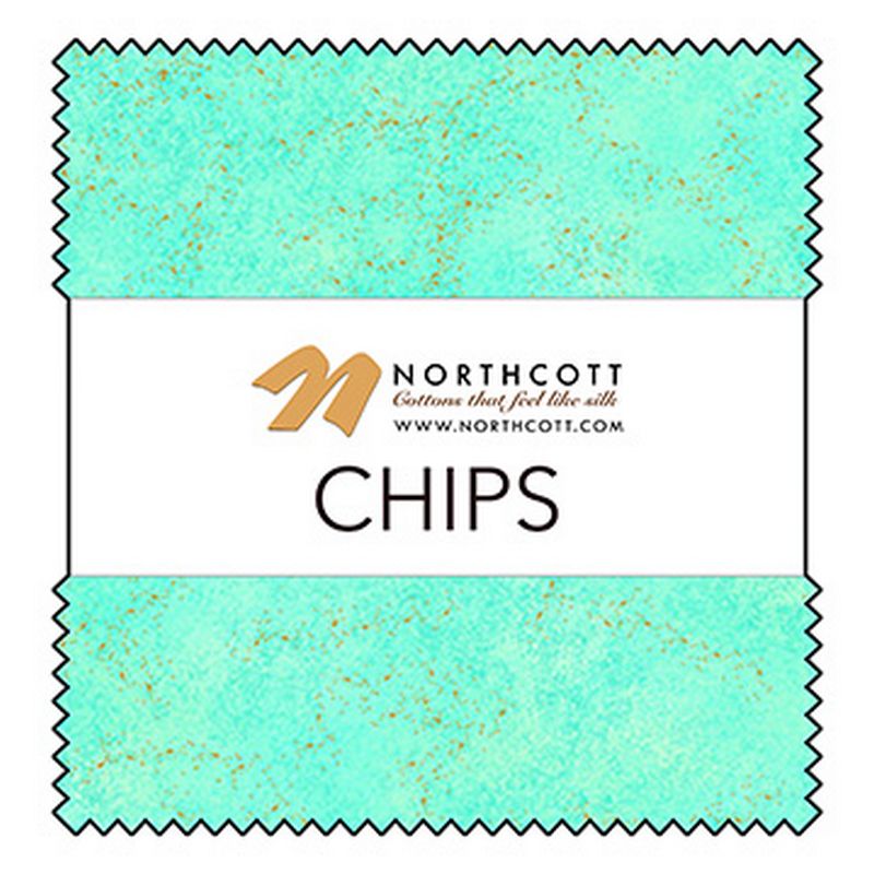 Shimmer Metallic Precuts - Charm Pack - Lagoon/Peacock - Northcott (Pre-order: Mar 2026)