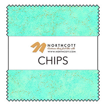 Shimmer Metallic Precuts - Charm Pack - Lagoon/Peacock - Northcott (Pre-order: Mar 2026)