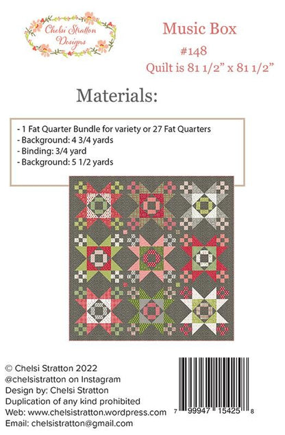 Music Box Quilt Pattern - Chelsi Stratton Design