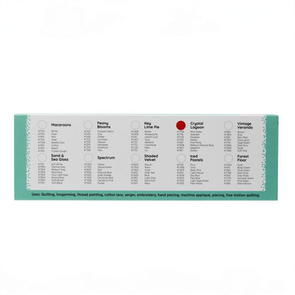 Konfetti 8 Pack - Crystal Lagoon - Cotton 50wt 547yd (500m) - WonderFil Specialty Threads (Pre-order: Jan 2026)