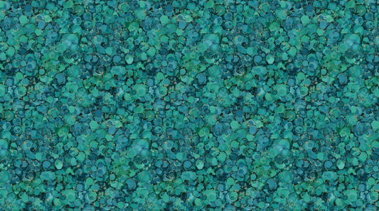 Midas Touch - Bubble Texture in Teal - Deborah Edwards and Melanie Samra - Northcott (Pre-order: May 2024)