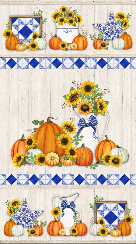 Autumn Gatherings - Harvest Panel in Cream Multi - Jennifer Nilsson - Northcott (Pre-order: Apr 2024)
