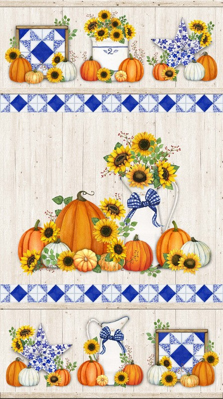 Autumn Gatherings - Harvest Panel in Cream Multi - Jennifer Nilsson - Northcott