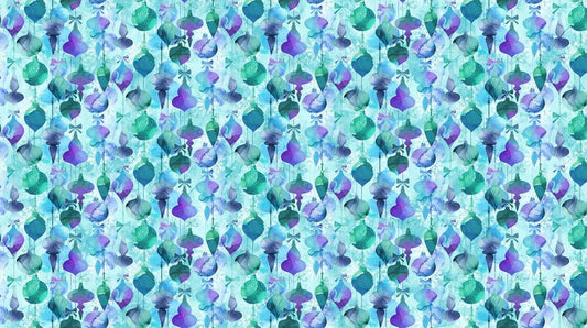 Midwinter Magic - Baubles in White Multi - Deborah Edwards & Melanie Samra - Northcott