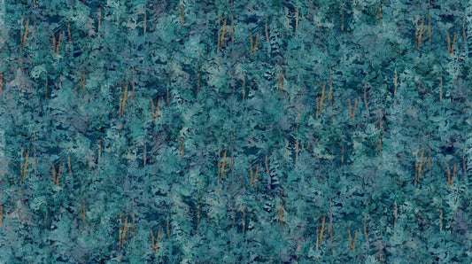 Fox Den - Trees in Dark Blue - Deborah Edwards & Melanie Samra - Northcott (Pre-order: Oct 2025)