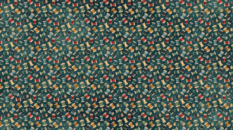 Stitchin' - Threads in Teal Multi - Deborah Edwards - Northcott (Pre-order: Dec 2025)