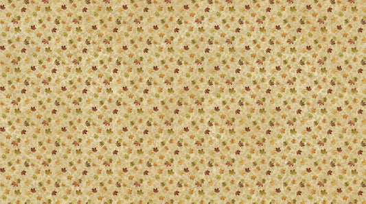Autumn Woodland - Leaf Toss in Beige Multi - James Meger - Northcott