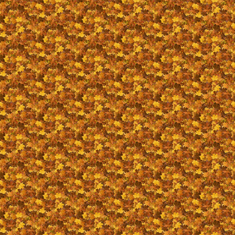 Autumn Woodland - Packed Leaves in Rust - James Meger - Northcott