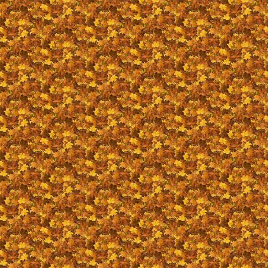 Autumn Woodland - Packed Leaves in Rust - James Meger - Northcott