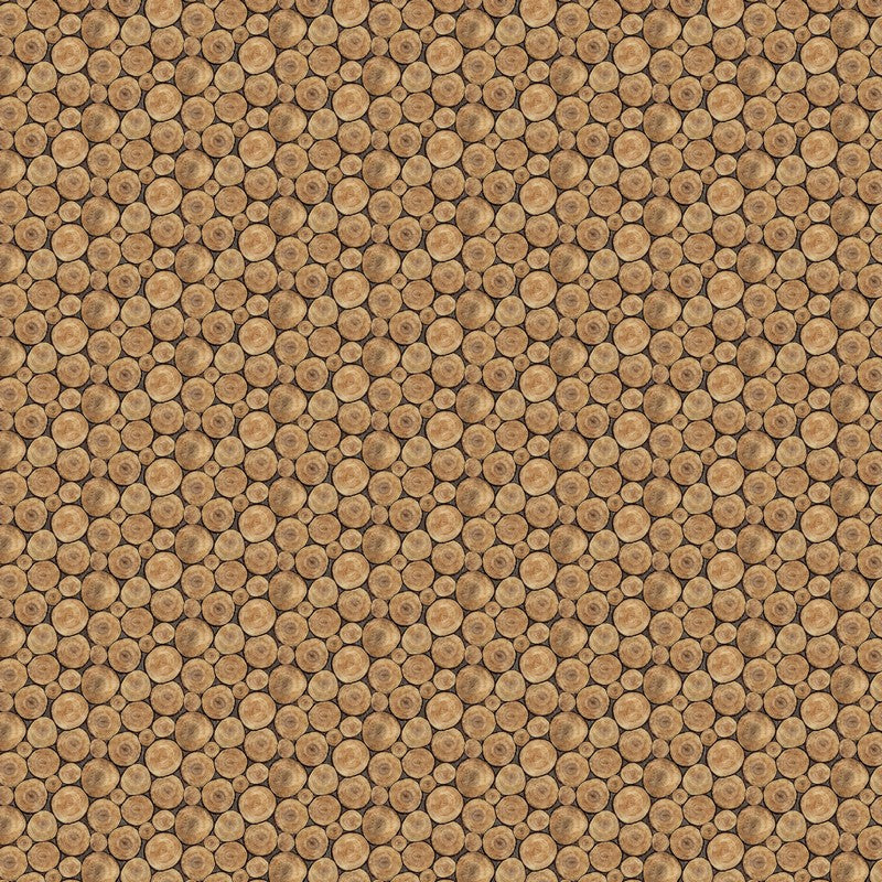 Lakeside Retreat - Crosscut Logs in Brown - Deborah Edwards - Northcott (Pre-order: Feb 2026)