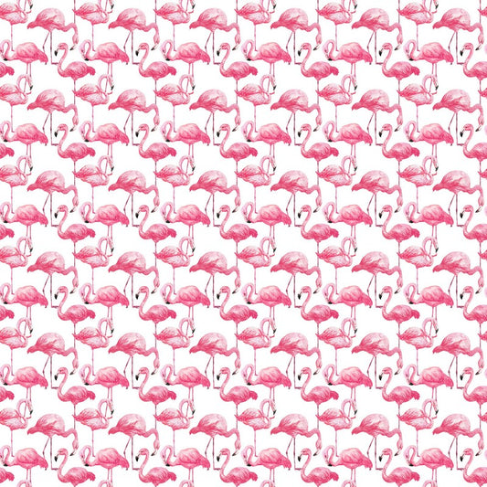 Coastal Breeze - Flamingos in White Multi - Northcott (Pre-order: Feb 2026)