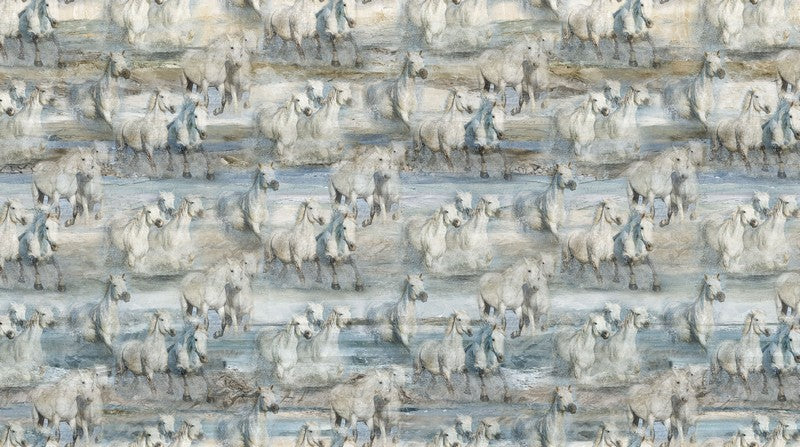 Running Free - Horses in Blue - Deborah Edwards - Northcott (Pre-order: Feb 2026)