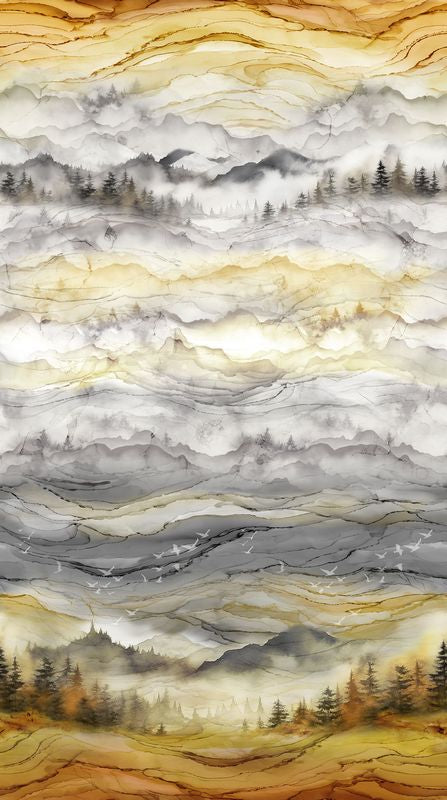 Misty Morning - Ombre in Grey - Deborah Edwards & Melanie Samra - Northcott (Pre-order: Mar 2026)