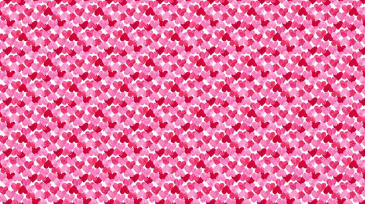 Forever Love - Mid Hearts in White Multi - Deborah Edwards & Emily Wenk - Northcott (Pre-order: Jan 2026)