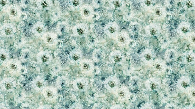 Whisper - Dandelion in Teal - Deborah Edwards & Melanie Samra - Northcott (Pre-order: April 2026)