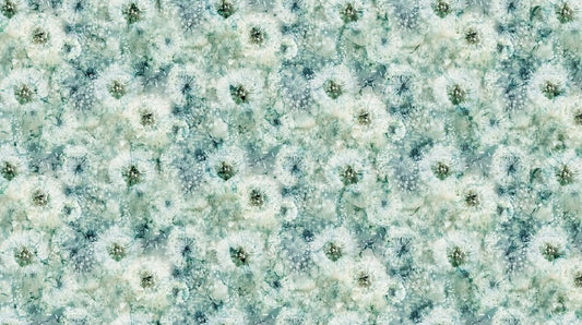 Whisper - Dandelion in Teal - Deborah Edwards & Melanie Samra - Northcott (Pre-order: April 2026)