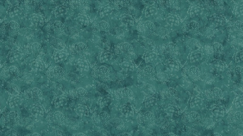 Whisper - Foliage in Teal - Deborah Edwards & Melanie Samra - Northcott (Pre-order: April 2026)