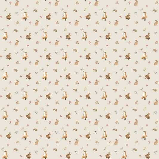 Woodland Heart - Mini Animals in Beige Multi - Deborah Edwards & Kathryn Christenson - Northcott (Pre-order: Jan 2026)