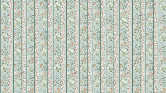 Woodland Heart - Small Stripe in Blue Multi - Deborah Edwards & Kathryn Christenson - Northcott (Pre-order: Jan 2026)