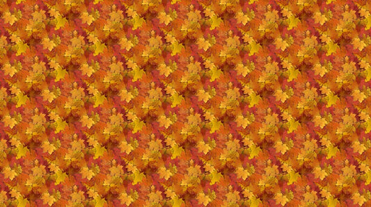 Night Owl - Leaves in Orange - Deborah Edwards - Northcott (Pre-order: June 2026)