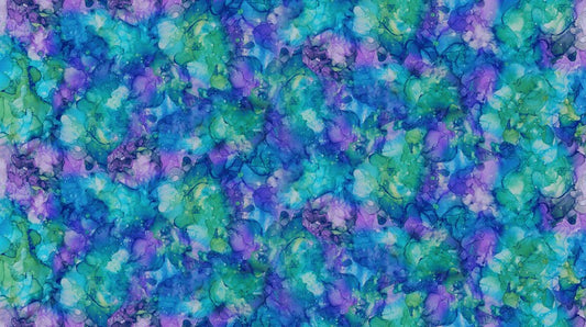 Coral Reef - Marbled in Teal Multi - Deborah Edwards & Melanie Samra - Northcott
