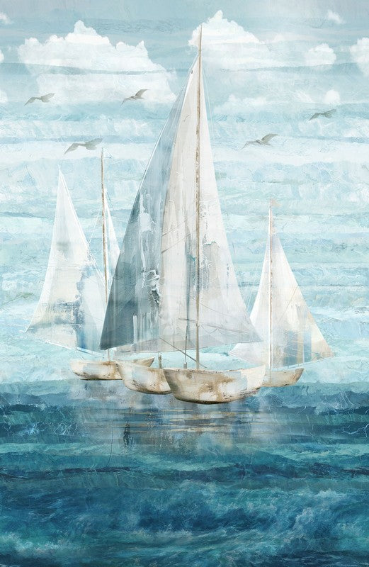 Smooth Sailing - Panel in Dark Blue Multi - Deborah Edwards - Northcott (Pre-order: June 2026)