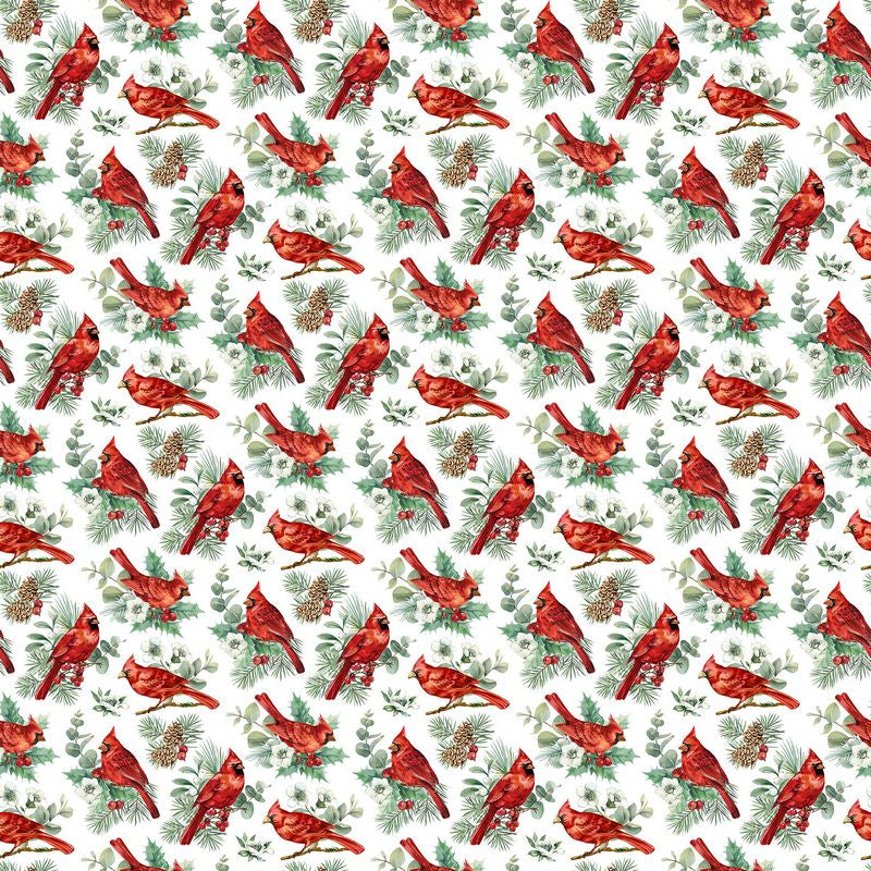 Home For Christmas - Cardinals in White - Deborah Edwards - Northcott (Pre-order: June 2026)