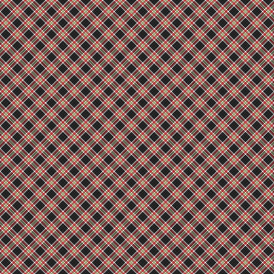 Home For Christmas - Plaid in Black - Deborah Edwards - Northcott (Pre-order: June 2026)