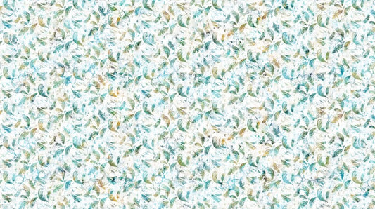 Raven's Call - Feathers in White Multi - Deborah Edwards & Melanie Samra - Northcott (Pre-order: May 2026)