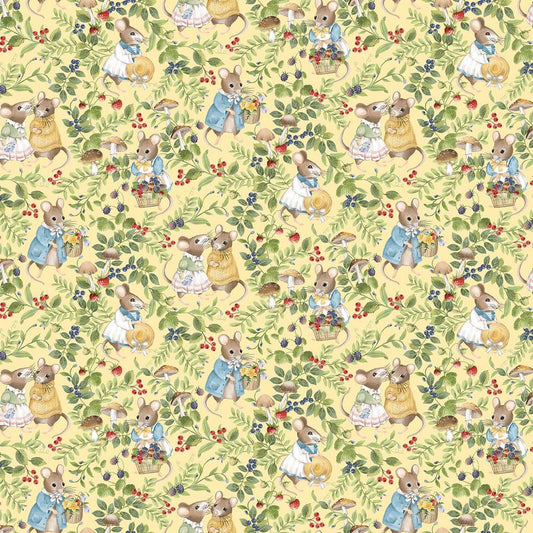 Country Mouse - Scenic Mice in Yellow - Deborah Edwards - Northcott (Pre-order: June 2026)
