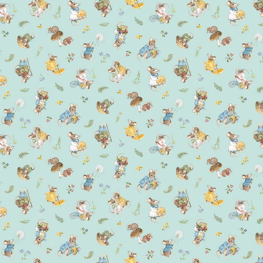 Country Mouse - Toss Mice in Blue - Deborah Edwards - Northcott (Pre-order: June 2026)