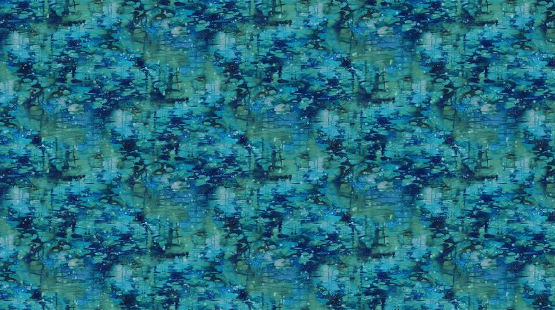 Serenity Springs - Water in Blue - Deborah Edwards & Melanie Samra - Northcott (Pre-order: Nov 2026) - Dinkydoo Fabrics