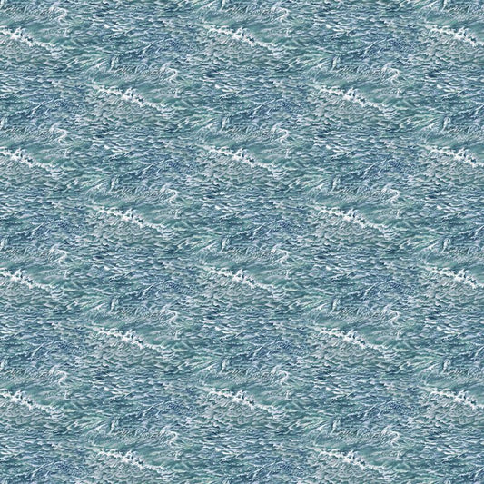 Voyage - Waves in Blue - Lee Kromschroeder - Northcott (Pre-order: Aug 2026) - Dinkydoo Fabrics