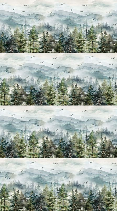 Altitude - Border Stripe in Blue - Deborah Edwards & Melanie Samra - Northcott (Pre-order: Oct 2026) - Dinkydoo Fabrics