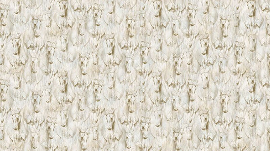 Shadow & Light - Horse Toile in Cream - Elise Genest - Northcott (Pre-order: Oct 2026)