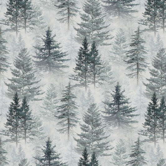 Guardians - Trees in Light Grey - Deborah Edwards - Northcott (Pre-order: Nov 2026)