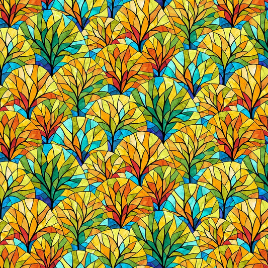 Tree of Life - Scallop in Yellow - Deborah Edwards & Elena Belokrinitski - Northcott (Pre-order: Dec 2026)