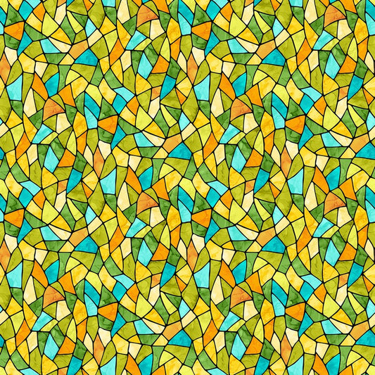 Tree of Life - Stained Glass in Yellow - Deborah Edwards & Elena Belokrinitski - Northcott (Pre-order: Dec 2026)